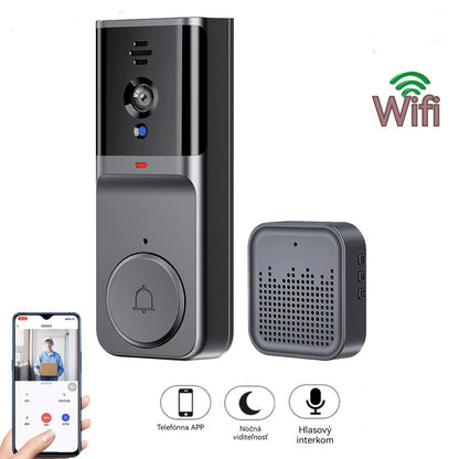 🔥Bezdrôtová kamera zvončeka: 1080P, uhol 170°, 4,3-palcový displej, vonkajšia odolnosť voči vode IPX65, nočné videnie