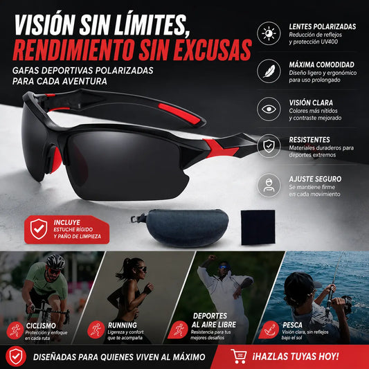 A mitad de precio por tiempo limitado💥🕶️Gafas de sol deportivas polarizadas con diseño aerodinámico envolvente