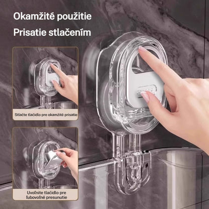 🧲 Polička s prísavkami bez vŕtania – veľká kapacita, stabilná a s odtokom do kúpeľne a kuchyne ✨