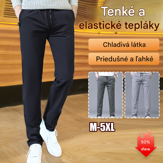 👖Výpredajný hit 【50% zľava】 [40-115 kg] Nové pánske elastické hodvábne nohavice na jar a leto 2026