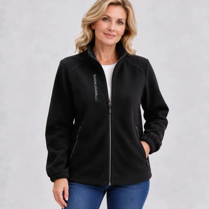 【XL-5XL】Chaqueta de forro polar para mamás – para primavera y otoño, con cuello alzado, cierre de cremallera y corte entallado; novedad.