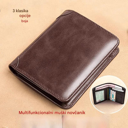 👝✨ Novi muški novčanik od prave kože sa zaštitom od krađe