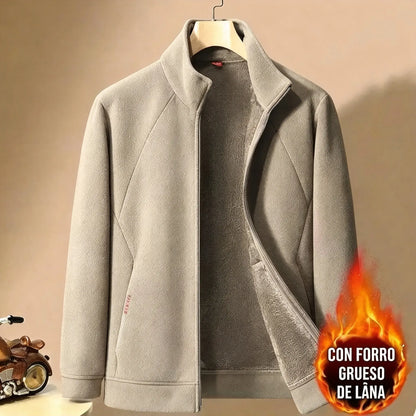 💥【M-5XL】Chaqueta de mezcla de lana gruesa para hombre — Cálida y cómoda, disponible en tallas grandes — Ideal para otoño e invierno
