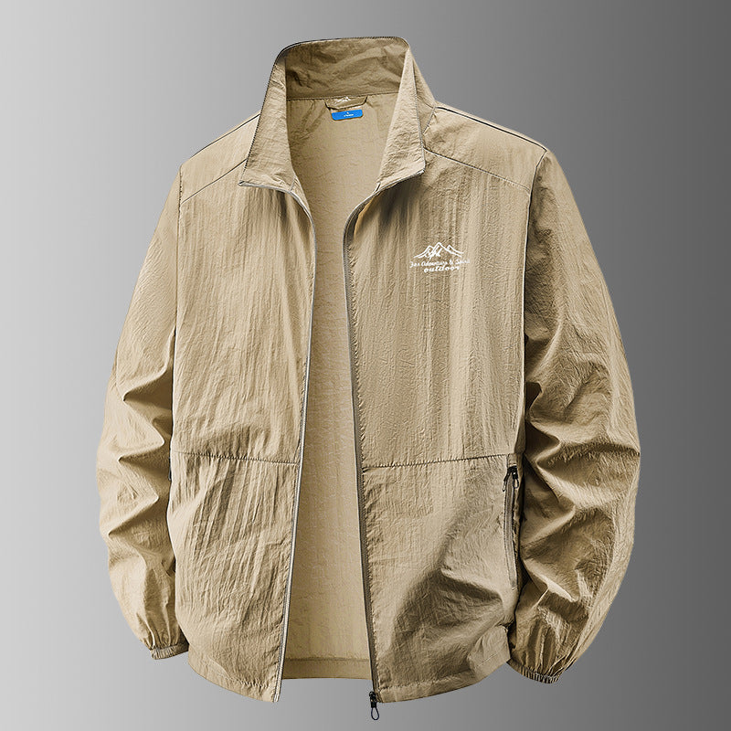 🔥【M-8XL】☀️Chaqueta ligera hombre, cuello alto, anti-viento y UV, ideal para viajes.Nuevos productos -49%