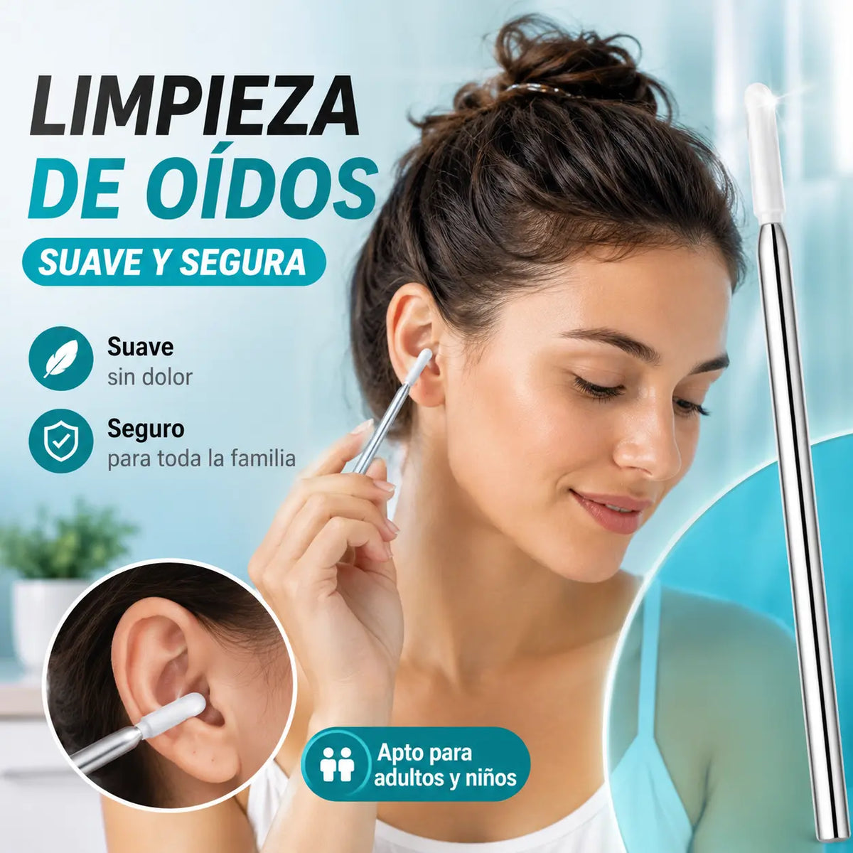 🎁 ¡COMPRA 1 Y LLÉVATE 1 GRATIS! 👂✨【Eliminación de cerumen altamente efectiva】Nuevo palito de limpieza de oídos especialmente diseñado.