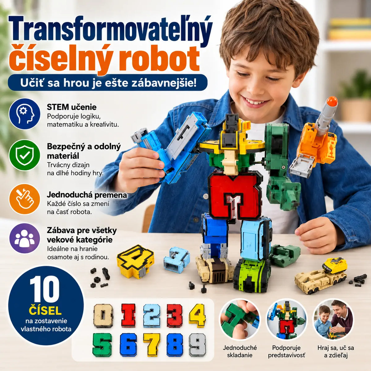 🔥🤖【Najpredávanejší produkt】🧒Digitálny robot, ktorý sa mení na iný tvar – hračka pre deti
