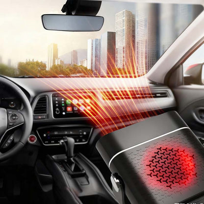 🚗🔥 Přenosný ohřívač a ventilátor do auta 2 v 1 – 360° rotace, rychlé rozmrazování, topení a chlazení, ultratichý a snadný pro všechna roční období