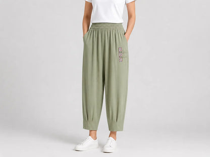 🔥✨【M-4XL】👖Nuevos pantalones de verano finos de algodón y lino de nueve lados