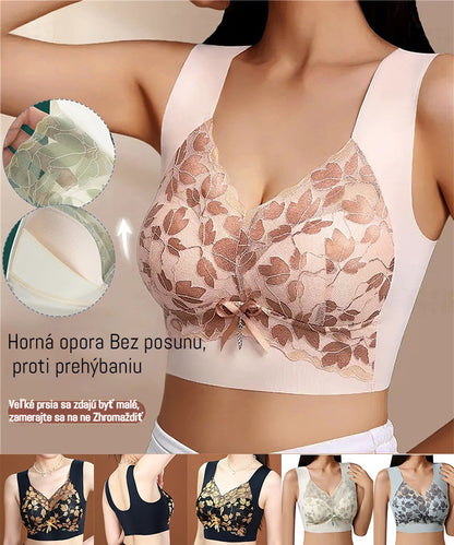【40-100 kg】💖 Čipková podprsenka pre veľké prsia – Spevňuje, nadvihuje a odľahčuje ramenámC