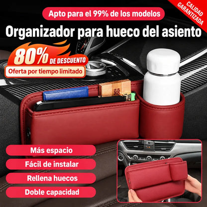✨ Nuevo modelo 2026: 🚗 Organizador para el hueco del asiento del coche – amplía el espacio y evita la caída de objetos