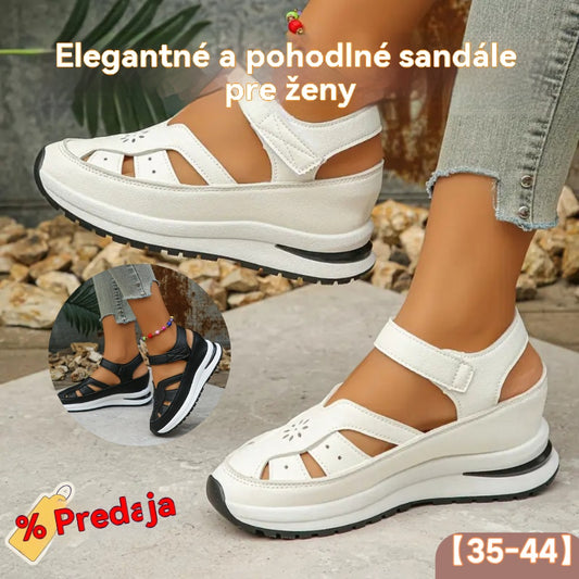 🔥【Cumpără 1, primești 1 gratis】🌸【35-44】Sandale confortabile de damă, la modă 2025, cu toc gol, confecționate din piele naturală. 