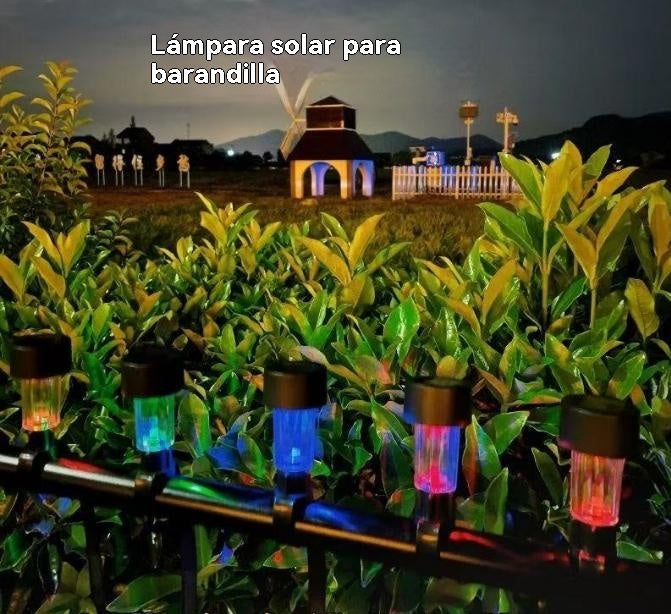 【 8 PCS】🌈 Luces ambientales impermeables con energía solar: no requieren cables, colores vibrantes