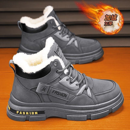 🔥🔥👞【39-44】Nuevas botas Martin de invierno para hombre, forradas con forro polar grueso, cálidas, modelo 2025