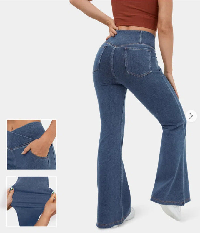 -50% OFF【XS-4XL】Traperice visokog struka, uskog kroja i zvonastog kroja koje podižu bokove