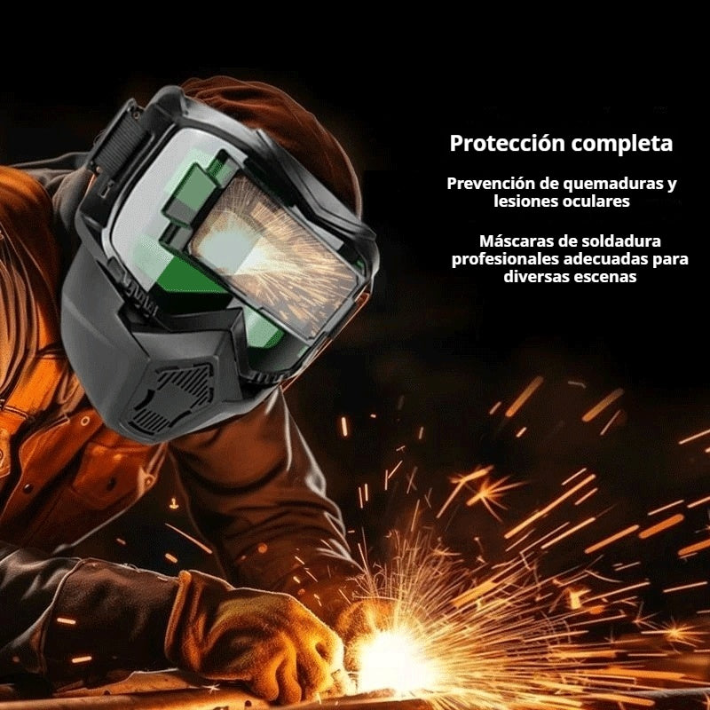 😎 Casco de soldadura totalmente automático con máscara protectora y ajuste de luz principal para soldadores