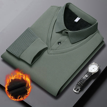💖🧡50%OFF【M-4XL】Camiseta Polo de Falsa Dos Piezas para Hombre – Diseño a Rayas, Elegante y Versátil