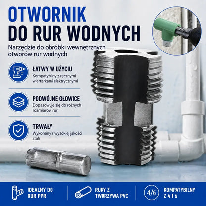 🛠️【Zestaw gwintowników do gwintów wewnętrznych + narzynek do gwintów zewnętrznych】⚙️🔩 Akcesorium do gwintowania rur wodnych
