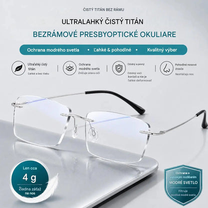 👓 Vysokokvalitné, ultraľahké a vysoko priehľadné profesionálne okuliare bez rámu s ochranou proti modrému svetlu. Unisex dizajn. ✨