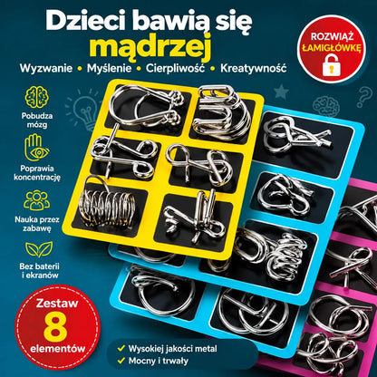 🧠 Gry edukacyjne dla dzieci (zestaw 3 sztuk, 24 elementy) | Zabawki wspierające rozwój intelektualny i poznawczy 🚀