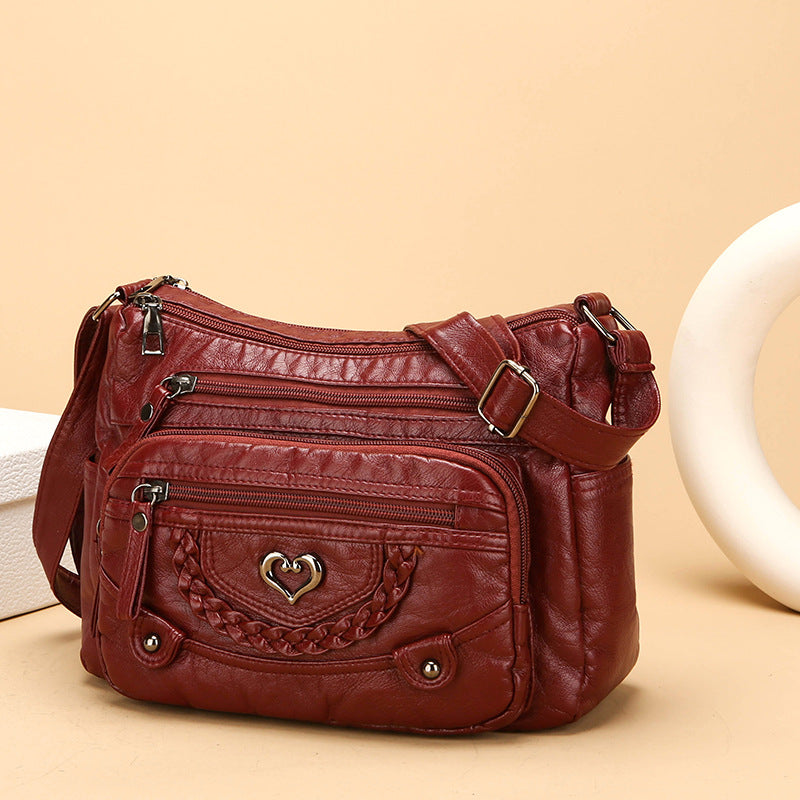 💐¡50% DE DESCUENTO! 🎁Bolso cruzado de PU suave para mujer – Múltiples bolsillos para una organización perfecta 👜🔑
