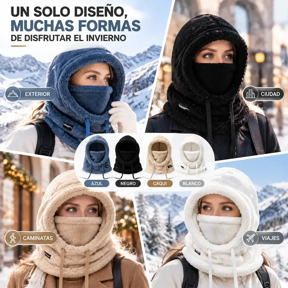 ❄️ ¡Capucha Térmica de Felpa para Mujer: Protección y Calidez en Invierno!