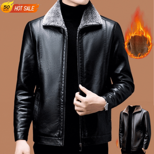 🔥【Oferta especial】🔥【M-3XL】🖤2026 Chaqueta informal de piel de oveja suave y gruesa de invierno para hombre