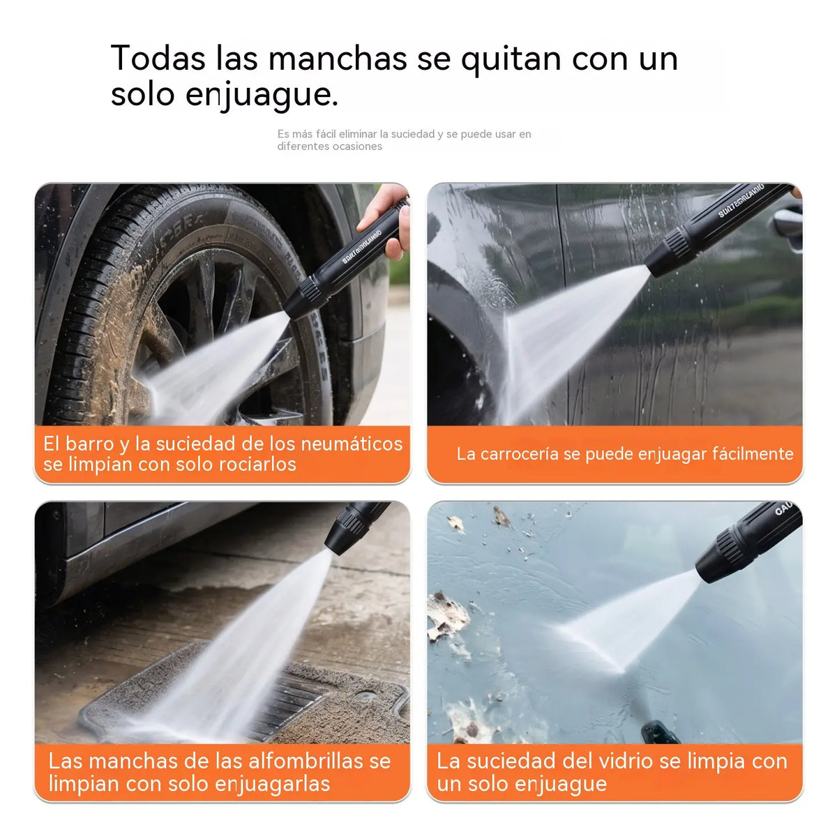 Último día con 55% de descuento: 【2 juegos por 25 euros】Pistola pulverizadora de alta presión para uso doméstico