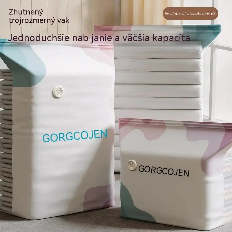 🧳 Balenie 5 kusov [Kúpte 3 a získajte 2 ZADARMO] Vákuové úložné vrecká na oblečenie, bez pumpy, veľké kockové vrecká na úsporu miesta pri organizovaní skríň, cestovaní a sťahovaní