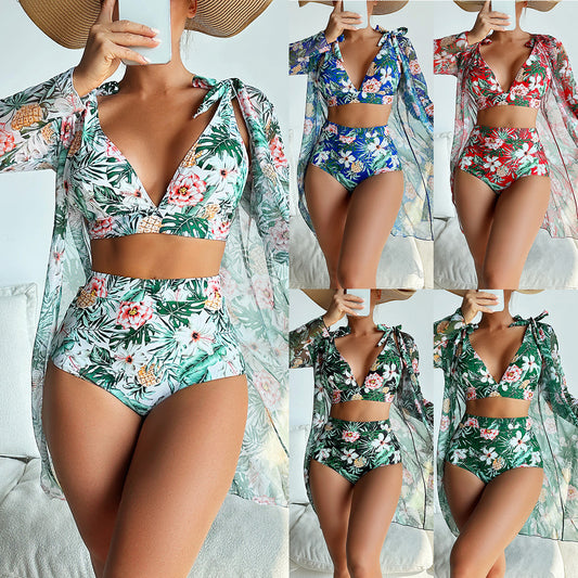 【✨Cumpără 1, primești 1 gratuit】👙Costum de baie nou la modă, din trei piese, disponibile în mai multe culori 