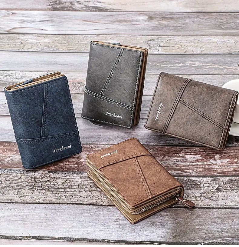 💥👛👍Cartera multiusos para hombre de piel auténtica con estilo retro.
