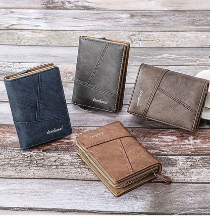 💥👛👍Cartera multiusos para hombre de piel auténtica con estilo retro.