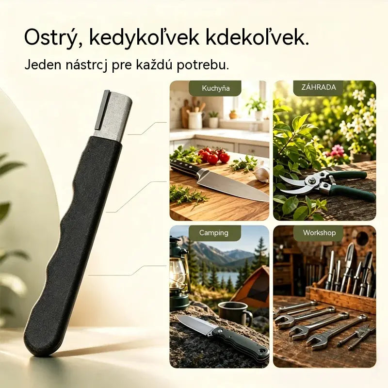 🔪Kúpte 1, získajte 2 zadarmo✨ Prenosný brúsny strojček na nože a nožnice – Obnovte ostrie za pár sekúnd 💥