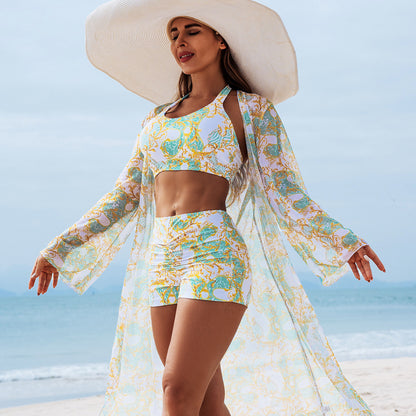 🩱🏖️【S-2XL】Letné nové módne potlačené sexy trojdielne bikiny, pohodlné, priedušné, rýchloschnúce