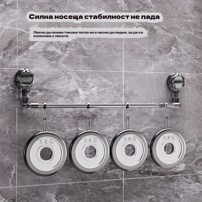 🚿✨【Купи едно и вземи второ безплатно】Въртяща се стойка за кърпи с вендуза, без нужда от пробиване.