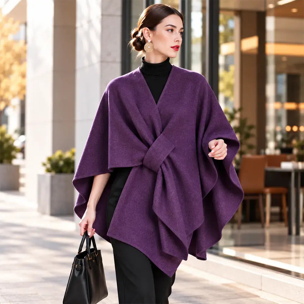 Nueva bufanda tipo chal multifuncional de mezcla de lana para otoño/invierno