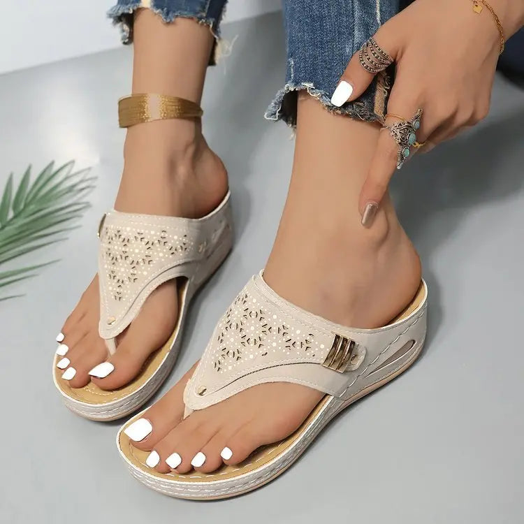 😍🔥 [35-43] Pantuflas de verano antideslizantes y cómodas para mujer 2026. Se adaptan a tus pies de forma elegante y confortable.