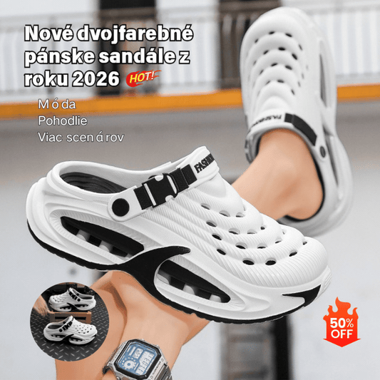 👟50% ZĽAVA🌬️Pánske sandále 2 v 1 na všeobecné použitie - hrubá podrážka z EVA, protišmykové a extrémne ľahké, priedušné🏃‍♂️