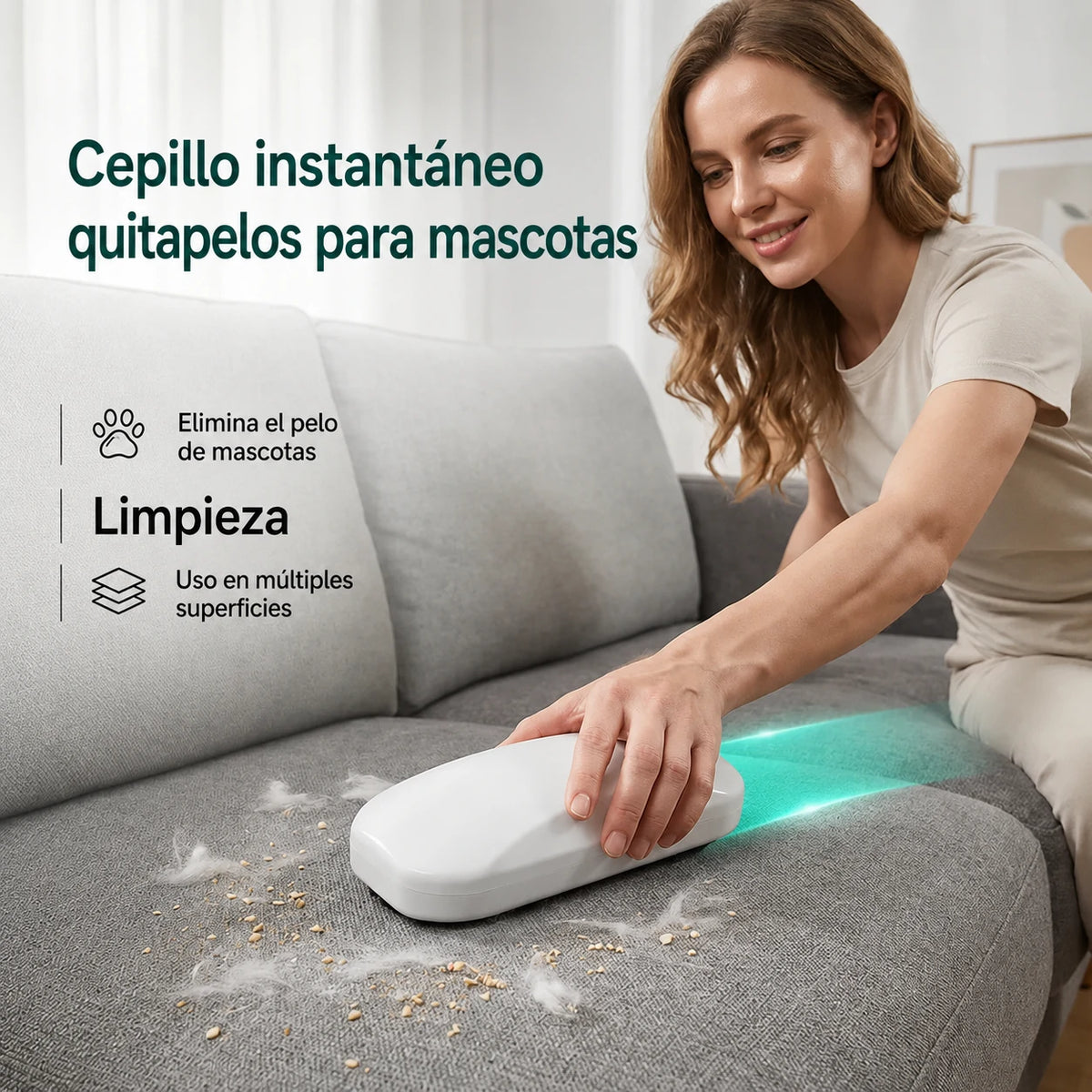 🧹 Cepillo portátil para eliminar pelos y pelusas, ideal para quitar las pelusas de la ropa.