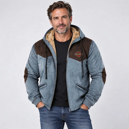 【M-5XL】Chaqueta con capucha para hombre nueva 2026: gruesa y afelpada, resistente al frío y cálida