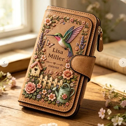 💰💰Cartera personalizada con relieve de jardín