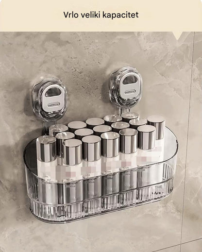 【50% de descuento】🧲 Estante con Ventosa sin Taladro – Gran Capacidad, Firme y Drenante para Baño y Cocina ✨