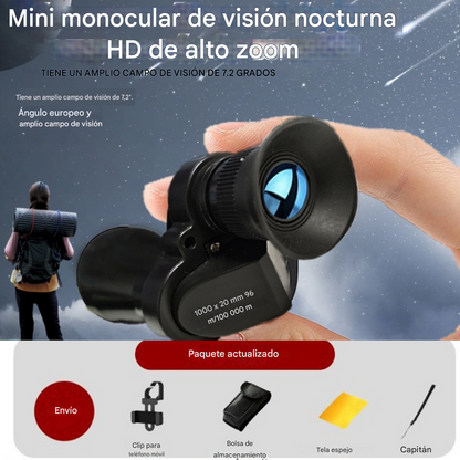 【Negro】📱Mini monocular de visión nocturna HD de alto zoom
