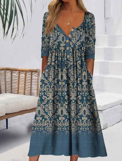 ✨👗【S-3XL】Výpredaj letných šiat 2025 s potlačou a vreckami