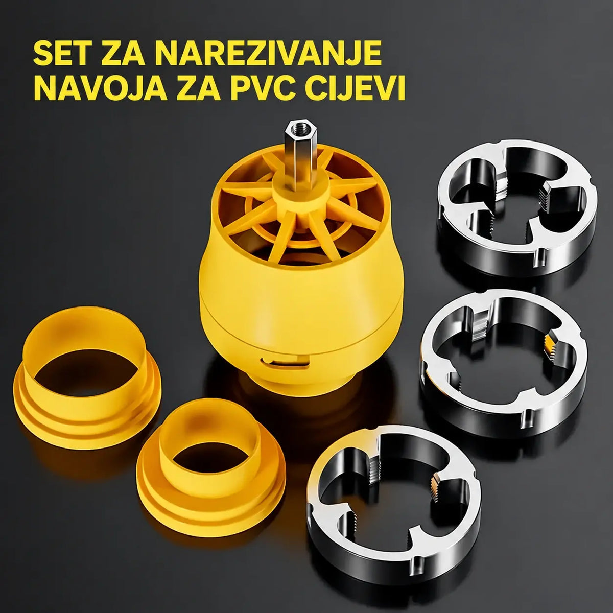 🛠️【Set alata za izradu unutarnjih i vanjskih navoja】⚙️🔩 Nastavak za narezivanje navoja na vodovodnim cijevima