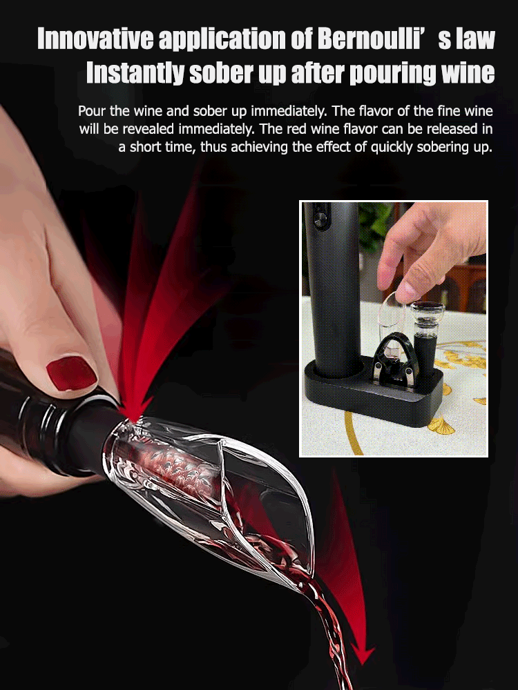 🍷Juego de abridor de vino eléctrico🎁 Regalo perfecto para alguien que ama el vino.