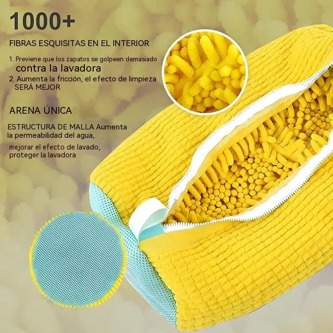 【Compra 1 y llévate 1 gratis】Bolsa cilíndrica para lavar zapatos en la lavadora y para su cuidado.
