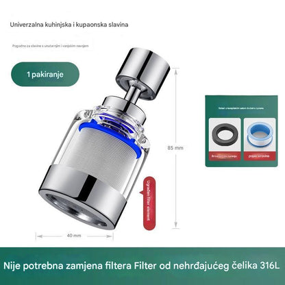 ✨💦【Kupi 1, dobiješ 1 gratis】Univerzalni aerator-filter s međuspojem od nehrđajućeg čelika