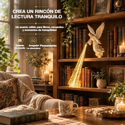 🎃🔥 Luz LED decorativa de ángel 3D | Decoración de estantería iluminada de fantasía