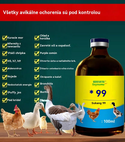 🔥【Kúpte 1 a získajte 3 zdarma】💊 Silný prípravok na vtáčiu chrípku 🐓🦆🕊️ – účinná liečba kašľa, hnačky a nechutenstva u hydiny (100 ml)