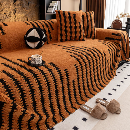 🛋️Speciální vánoční nabídka pro ranní ptáčata:🎉 Měkký a protiskluzový plyšový potah na pohovku🍂【180*150 cm】